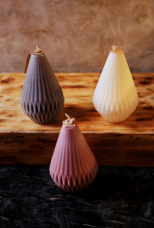 شمع خمره ای دکوراتیو با رنگ بندی نود