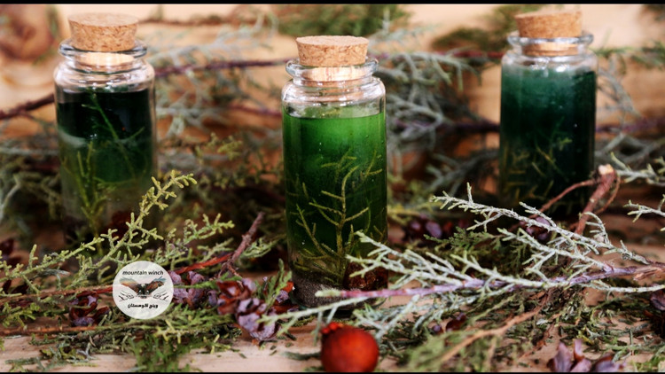 خرید شمع شیشه ای شفاف دستساز طرح جنگل