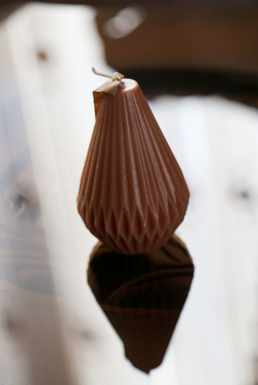 شمع خمره ای دکوراتیو رنگ نسکافه ای