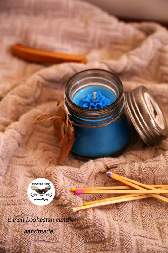 خرید شمع معطر خمره ای زیبا با رنگ آبی