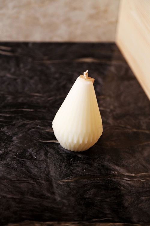 شمع خمره ای دکوراتیو با رنگ سفید